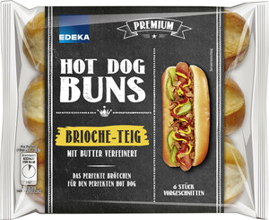 EDEKA Brioche Hot Dog Buns 6ST 270g