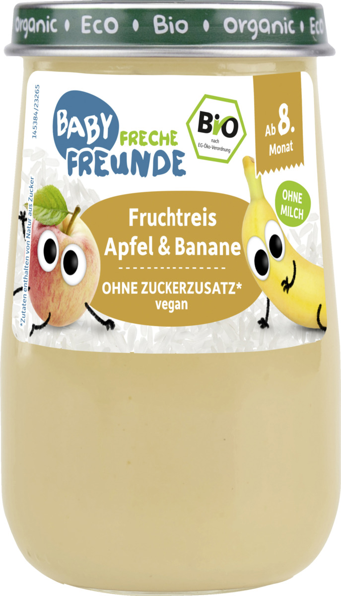 Bild 1 von Freche Freunde Bio Baby Fruchtreis Banane & Apfel, 190 g
