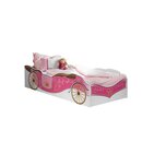 Bild 1 von Kinderbett Zoe mit Kutschenmotiv + inkl Matratze 90*200 cm weiß - pink