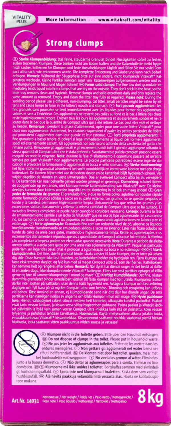 Bild 3 von Vitakraft Compact ultra Klumpstreu, 8 kg