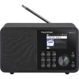 TELESTAR DIRA M 1 Kompaktes Multifunktionsradio (Internetradiostreams, DAB+, Bluetooth 5.1, TFT LCD Farbdisplay, USB Ladefunktion)