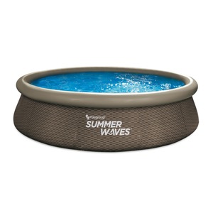 Summer Waves Quick Pool 366x76 cm, rattan braun