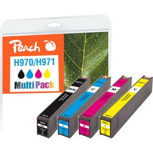 Peach Spar Pack Tintenpatronen kompatibel zu HP No. 970, No. 971, CN621A, CN622A, CN623A, CN624A (wiederaufbereitet)