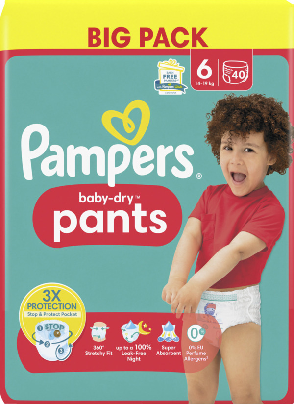 Bild 1 von Pampers baby-dry pants Gr.6 (14-19kg) Big Pack