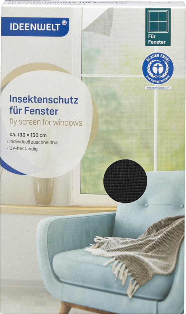 Bild 1 von IDEENWELT Insektenschutz für Fenster anthrazit