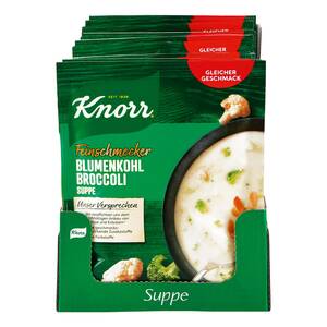 Knorr Feinschmecker Blumenkohl Broccoli Suppe ergibt 0,5 Liter, 13er Pack
