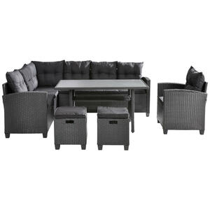 Ambia Garden Dining-Loungeset  Anthrazit  Metall