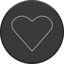 Bild 1 von PopSockets PopGrip White Heart Black