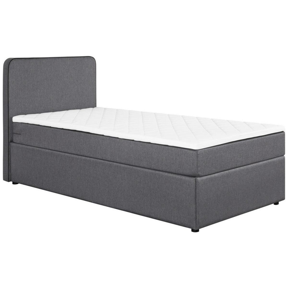 Bild 1 von P & B Boxspringbett  Grau  Textil