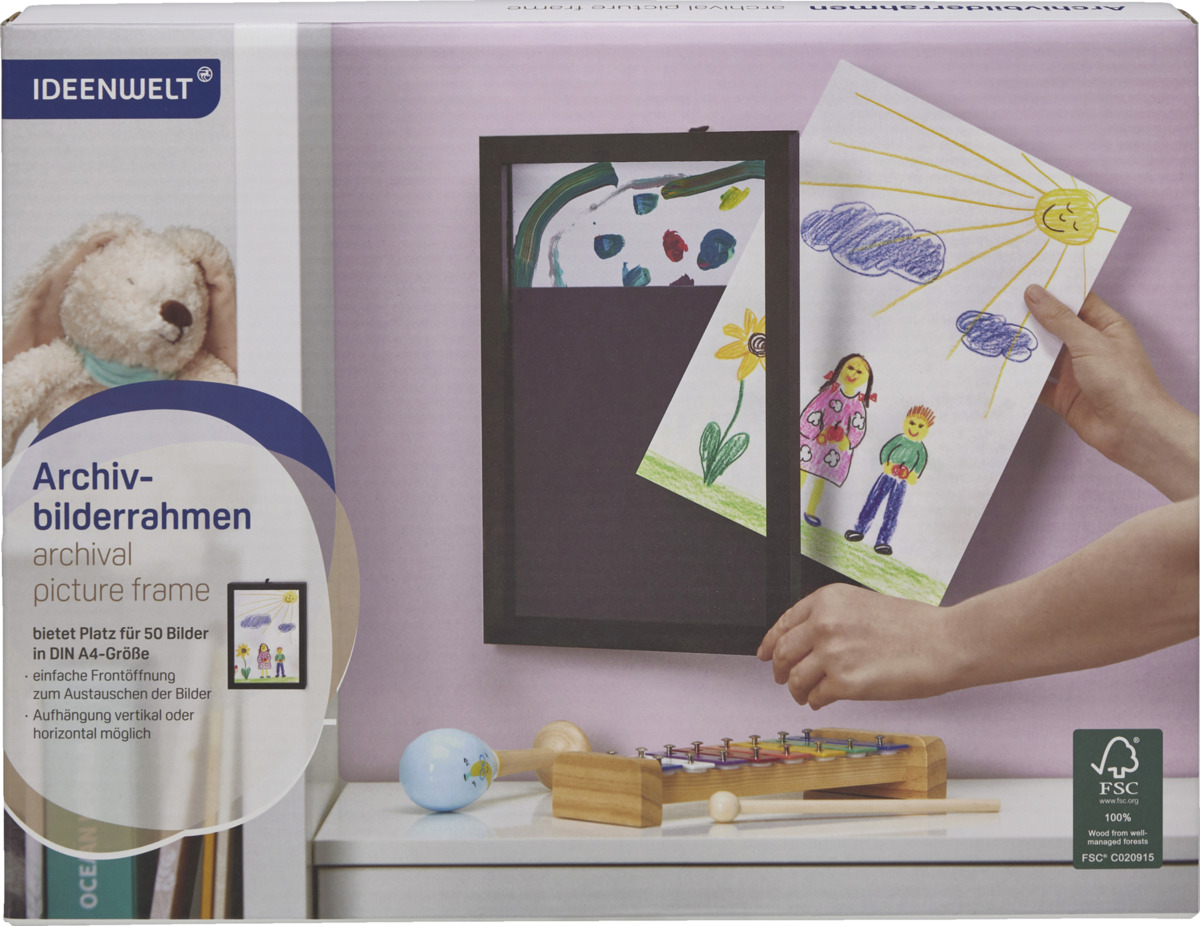 Bild 1 von IDEENWELT Archivbilderrahmen schwarz