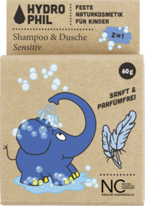HYDROPHIL Festes Kinder Shampoo & Dusche 2in1 Elefant Sensitiv