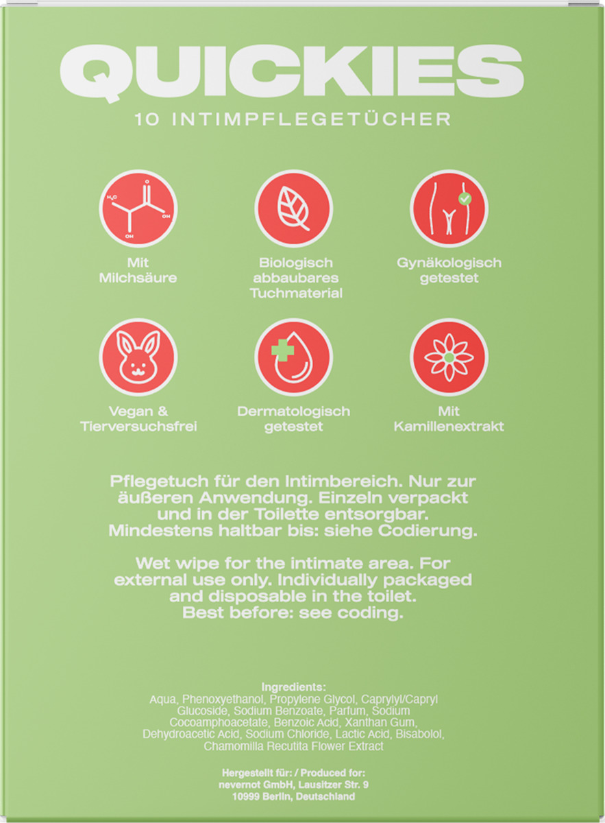 Bild 2 von nevernot Quickies - Intimpflege Tücher