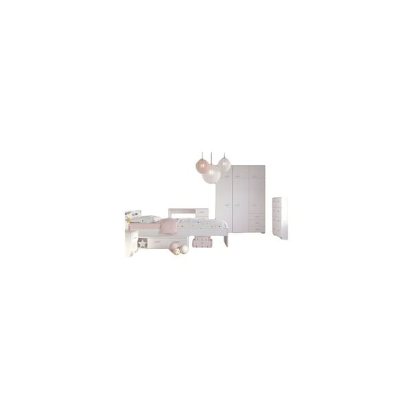 Bild 1 von Kinderzimmer Galaxy Parisot 5-tlg Bett + Kleiderschrank + Nachtkommode + Schreibtisch + Kommode weiß