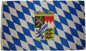 Flagge Bayern Wappen 90 x 150 cm
