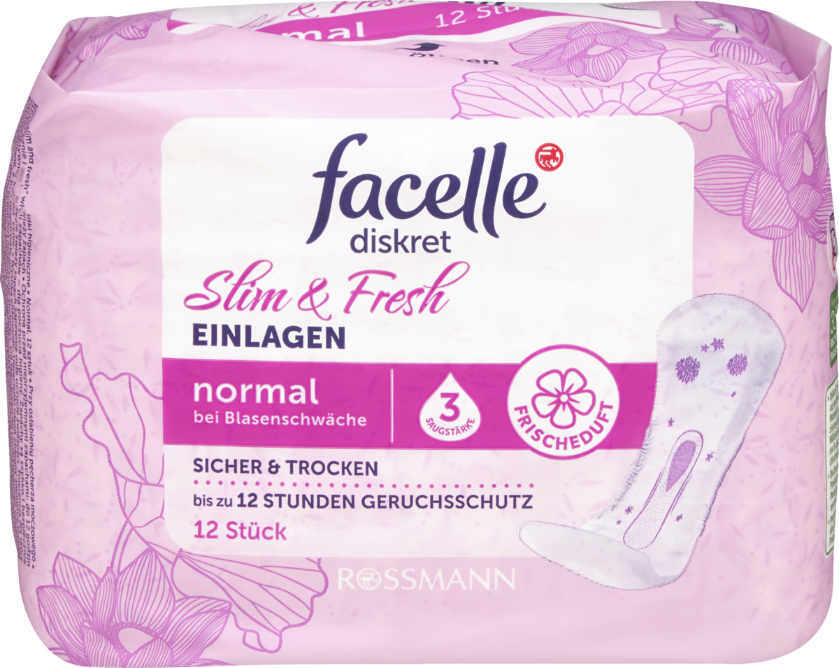Bild 1 von facelle diskret Hygiene Einlagen Slim & Fresh normal Frischeduft