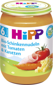 HiPP 
            Bio Menü Bio-Schinkennudeln mit Tomaten & Karotten
