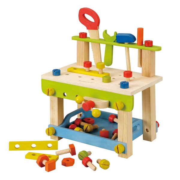 Bild 1 von EVEREARTH Kinder Werkbank Spiel Werkstatt Tisch Spielzeug Werkzeug Bank FSC Holz