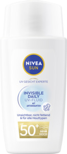 NIVEA SUN UV Gesicht Experte Invisible Daily UV-Fluid LSF 50+, 40 ml
