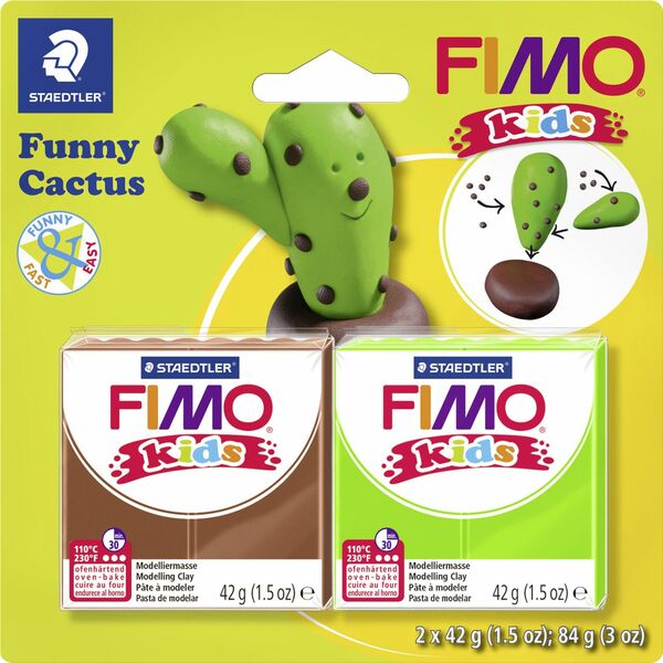 Bild 1 von Glorex FIMO Funny Kids Cactus 2 x 42 Gramm