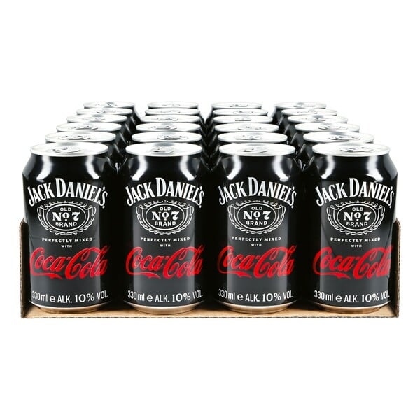 Bild 1 von Jack Daniels & Cola 10,0 % vol 0,33 Liter, 24er Pack