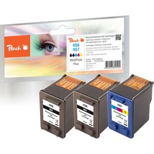 Peach Spar Pack Plus Druckköpfe Tintenpatronen bk/c kompatibel zu HP No. 56*2, No. 57, SA342AE (wiederaufbereitet)