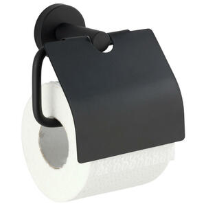 Wenko Toilettenpapierhalter  Schwarz  Metall