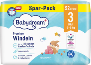 Babydream Premium Windeln Gr. 3 Midi 5-9 kg