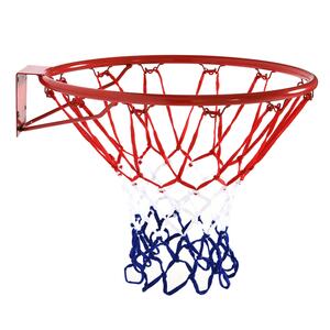 HOMCOM Basketballkorb mit Netz rot, blau, weiß 46 x 46 cm (ØxH)   Basketball Ballspiele Korb Backboard Basketballring