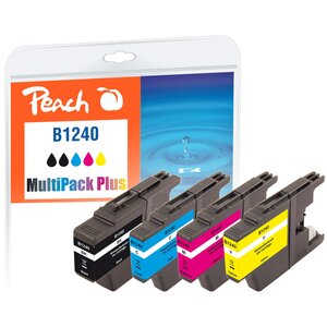 Peach Spar Pack Plus Tintenpatronen kompatibel zu Brother LC-1240VALBP (wiederaufbereitet)