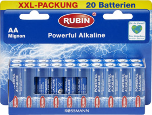 RUBIN Powerful Alkaline Batterien AA Mignon