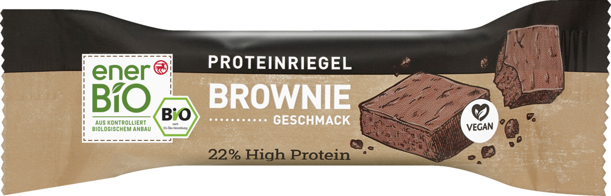 Bild 1 von enerBiO veganer Proteinriegel Brownie