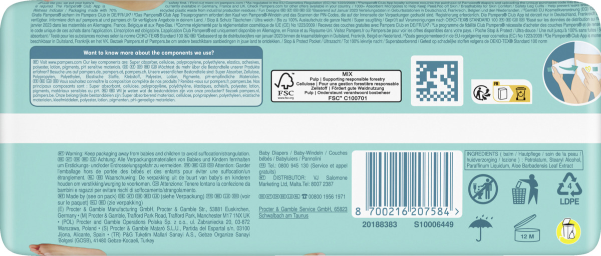 Bild 1 von Pampers premium protection Windeln Gr.4 (9-14kg)