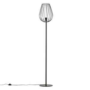 HOMCOM Stehleuchte im Retro-Industriestil schwarz 27,5 x 159 cm (ØxH)   Wohnzimmerlampe Standleuchte Stehlampe Lampe