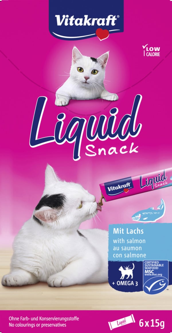 Bild 1 von Vitakraft LiquidSnack Lachs MSC + Omega3, 90 g