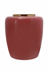 Kayoom Vase Art Deco 125 Koralle / Gold