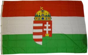 XXL Flagge Ungarn mit Wappen 250x150 cm