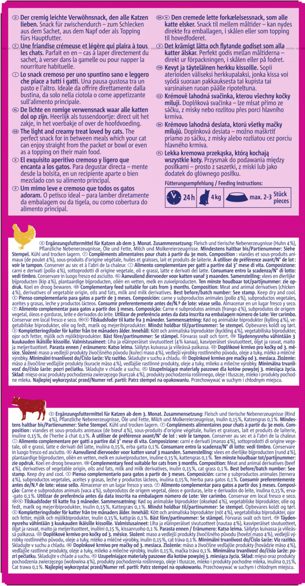 Bild 3 von Vitakraft LiquidSnack Multipack Huhn + Taurin und Rind + Cat Grass, 240 g