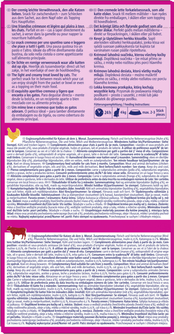 Bild 3 von Vitakraft LiquidSnack Multipack Huhn + Taurin und Rind + Cat Grass, 240 g