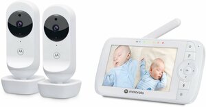 Motorola Video-Babyphone Nursery VM 35-2 Twin 2x Kameras, 5-Zoll-Farbdisplay