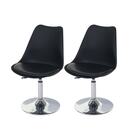 Bild 1 von 2x Drehstuhl Vaasa T501, Stuhl Küchenstuhl, höhenverstellbar, Kunstleder ~ schwarz