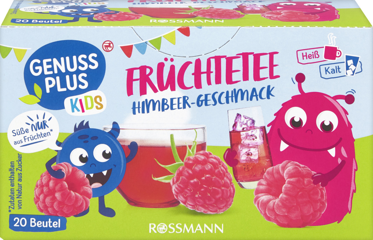 Bild 1 von GENUSS PLUS KIDS Früchtetee Himbeer-Geschmack