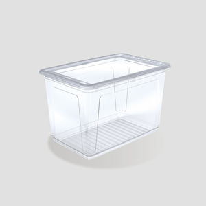 Aufbewahrungsbox 'Clearbox Bea' transparent 59 x 35 x 39 cm, inkl. Deckel