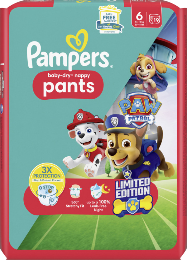 Bild 1 von Pampers baby-dry pants Gr.6 (14-19kg) Paw Patrol