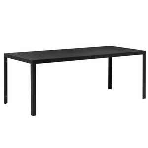 Outsunny Gartentisch mit Aluminium-Rahmen schwarz 190 x 84,5 x 72cm (LxBxH)   Gartenmöbel Tisch Terrassentisch Esstisch