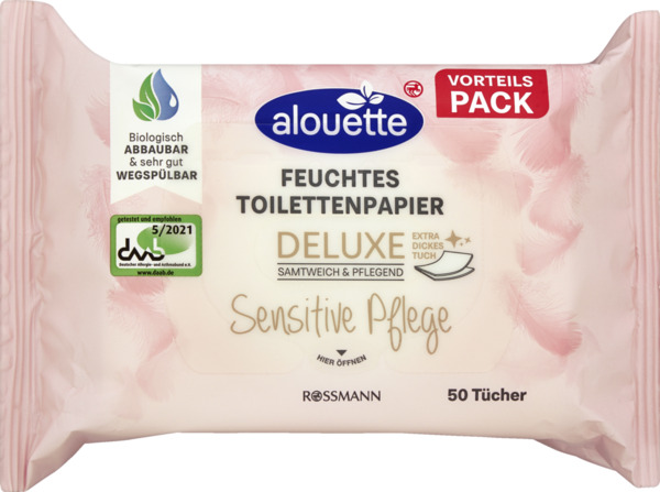 Bild 1 von alouette Deluxe feuchte Toilettentücher sensitiv