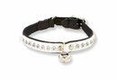 Bild 1 von Monkimau Hunde-Halsband »Katzenhalsband aus Leder mit Strasssteinen«, Leder, Strasssteine & Glocke