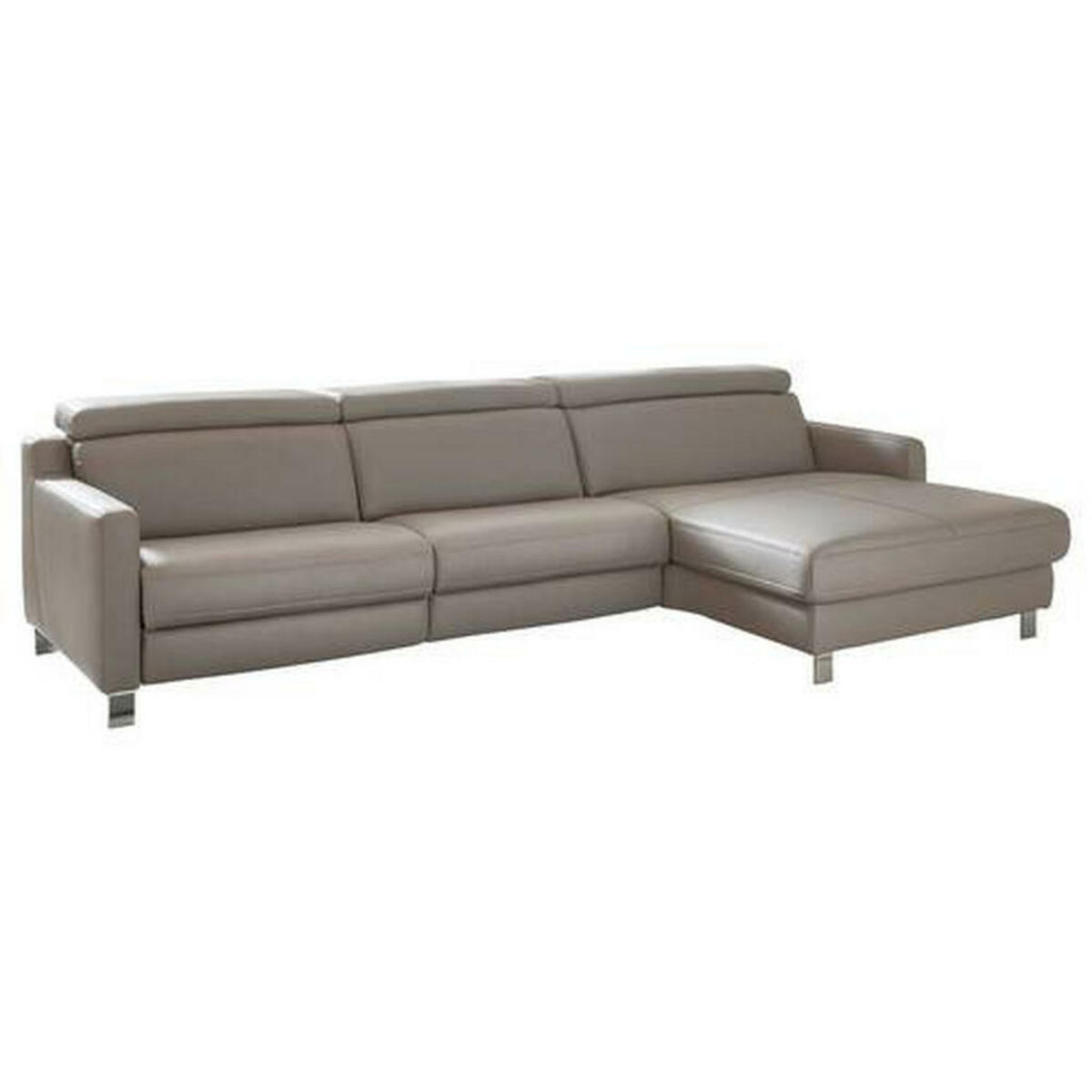 Bild 1 von Valdera Wohnlandschaft grau echtleder  , System Comfort Plus-Exklusiv- , Leder , 3-Sitzer , verchromt,pigmentiert , Typenauswahl, Lederauswahl, Stoffauswahl, seitenverkehrt erhältlich , 000344012701