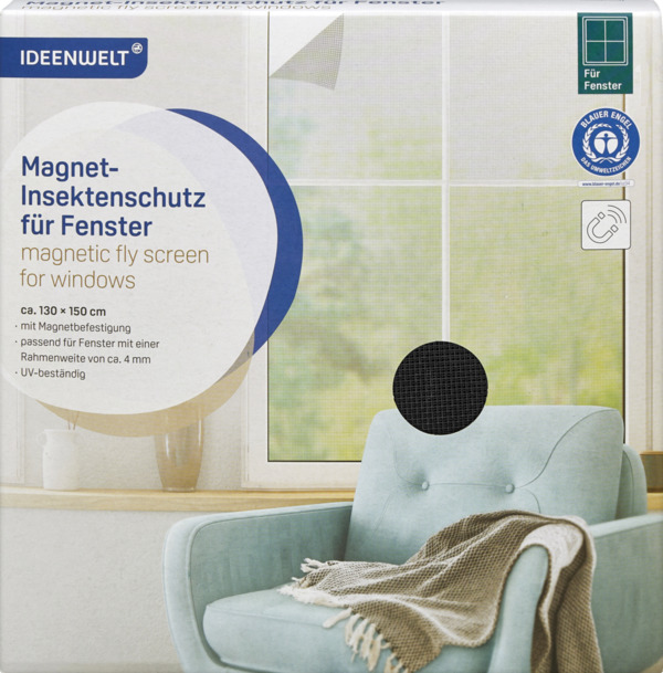 Bild 1 von IDEENWELT Magnet-Insektenschutz für Fenster anthrazit