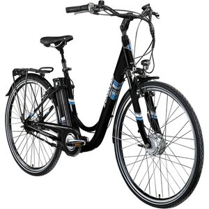 Zündapp Green 3.7 28 Zoll E-Bike E Cityrad Damenrad Pedelec Elektrofahrrad Damen Fahrrad 700c... 48 cm, schwarz/blau