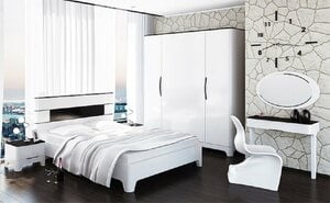Feldmann-Wohnen Schlafzimmer-Set »VERONA«, (Set, 6-St., 1 Kleiderschrank + 1 Bett + 2 Nachtkonsolen + 1 Schminkkonsole + 1 Spiegel), Liegefläche: 160 x 200 cm